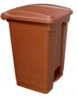 Plastic Pedal Bin 45 ltr Brown – waste bins & containers