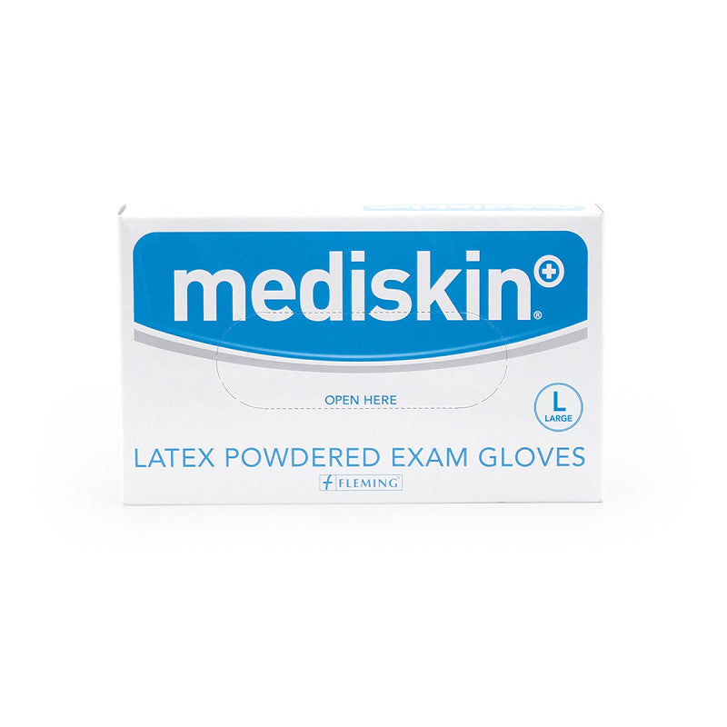 Mediskin Latex Gloves Lightly Powdered Large (100's)