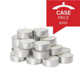 Tealights 8hr Flat Packs 8x50 – cleaning & hygiene supplies