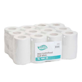 Mini Centrefeed White 1ply 351 Sheets – hand towels & centrefeed rolls