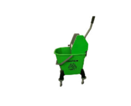 25l Mopping System with Gear Press Wringer Green – mops, brooms & cleaning tools