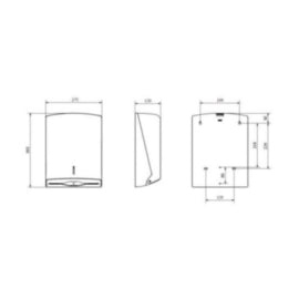 C-fold-v-fold & Z- Fold Hand Towel Dispenser White – hand towels & centrefeed rolls