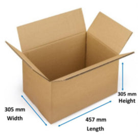 Double Wall Boxes 457mm x 305mm x 305mm - 15x Pk – cleaning & hygiene supplies