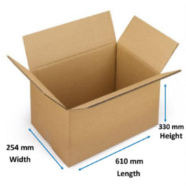 Double Wall Boxes 610mm x 254mm x 330mm - 15x Pk – cleaning & hygiene supplies