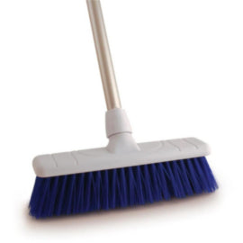 12Inch Medium Brush Blue - 55Inch Aluminum Blue Handle - 1x Per Pack – brushes & scrubbing tools