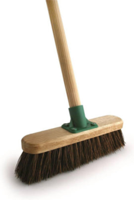 12Inch Medium Brush Head - 48Inch Wooden Handle - 1x Per Pack – brushes & scrubbing tools
