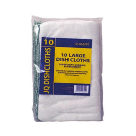 Green Dish Cloths 300 x 400mm - 10pk – cloths, scourers & dusters