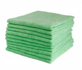 Premium Microfibre Cloths Green - 40 x 40cm 300GSM - 10pk – cloths, scourers & dusters
