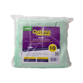 Microfibre General Purpose Cloth Green 400 x 400mm 250GSM- 10pk – cloths, scourers & dusters