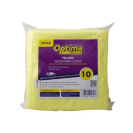 Microfibre General Purpose Cloth Yellow 400 x 400mm 250GSM- 10pk – cloths, scourers & dusters