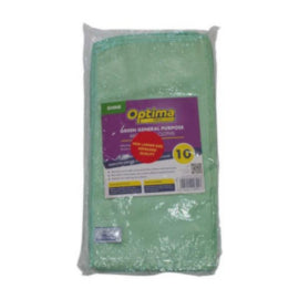 Microfibre General Purpose Cloth Green 400mm x 400mm 260GSM - 10pk – cloths, scourers & dusters