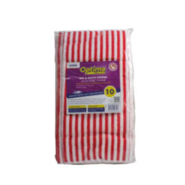 Microfibre General Purpose Cloth Red Stripe 400mm x 400mm 260GSM - 10pk – cloths, scourers & dusters