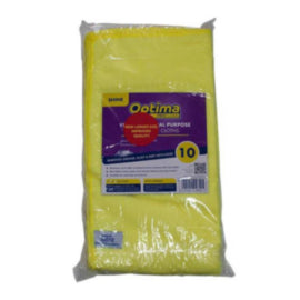 Microfibre General Purpose Cloth Yellow 400mm x 400mm 260GSM - 10pk – cloths, scourers & dusters