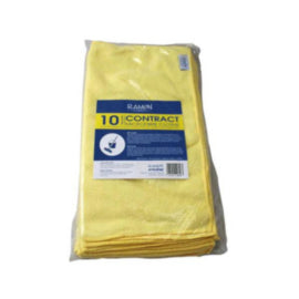 Microfibre General Purpose Cloth Yellow 400mm x 400mm 200GSM - 10pk – cloths, scourers & dusters