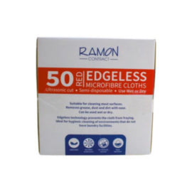 Microfibre Edgeless Boxed Cloth Red 320mm x 300mm - 50pk – cloths, scourers & dusters