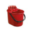 Deluxe Mop Bucket with Wringer Red 12x Litre - 1pk – mops, brooms & cleaning tools