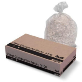 Clear Compactor Sacks - 35Inch x 45Inch Heavy Duty 150 Litre - 100x Per Box – cleaning & hygiene supplies