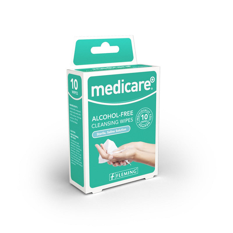 Medicare Alcohol Free Cleansing Wipes 10's - Box of 10