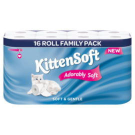 Kittensoft 16 Roll Value Pack – cleaning & hygiene supplies