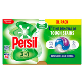 Persil Bio 3 in 1 Capsules Washing Detergent 36 Wash – cleaning & hygiene supplies