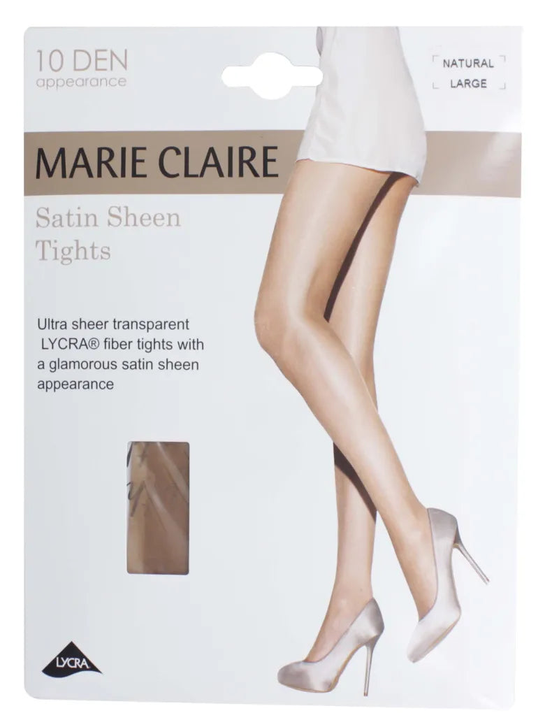 931L Satin Sheen Tights Lge Natural (Pack of 6)