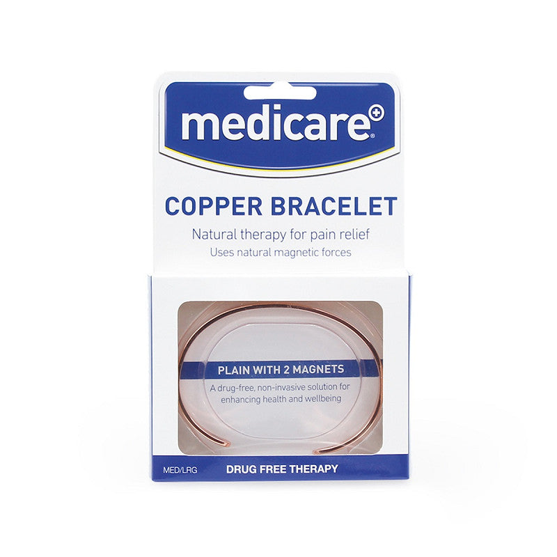Copper Bangle with 2 Magnets - Plain - Medium/large