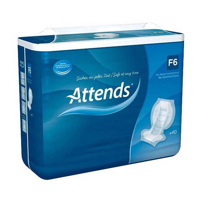 Attends Faecal Pad F6 - Regular - faecal incontinence pad with high containment and odour control, pack of 40