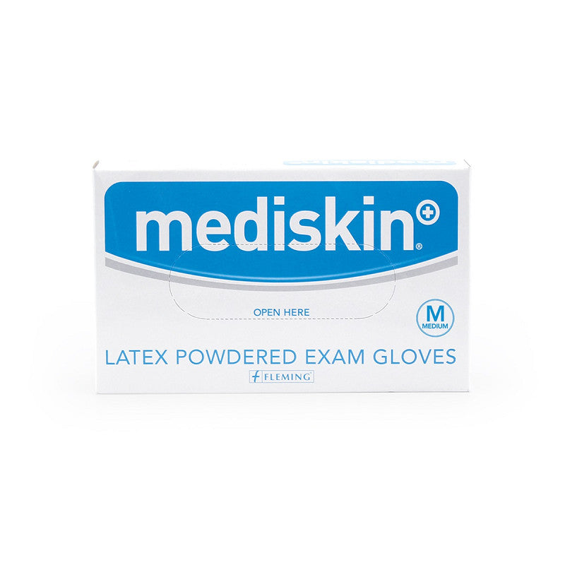Mediskin Latex Gloves Lightly Powdered Medium (100's)