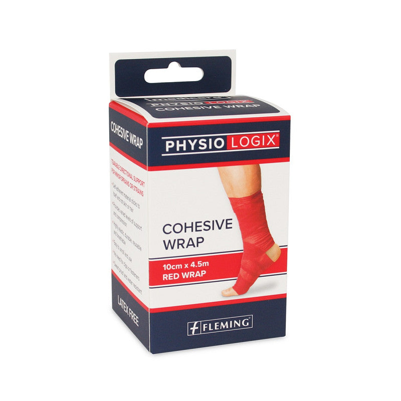 Physiologix Cohesive Wrap Red 10cm x 4.5m