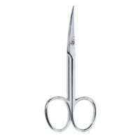 Chrome-plated Manicure Cuticle Scissors (Curved Tip) - detail view