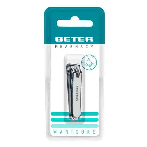 Chrome-plated Manicure Nail Clipper with Nail File (Curved Point) - product photo