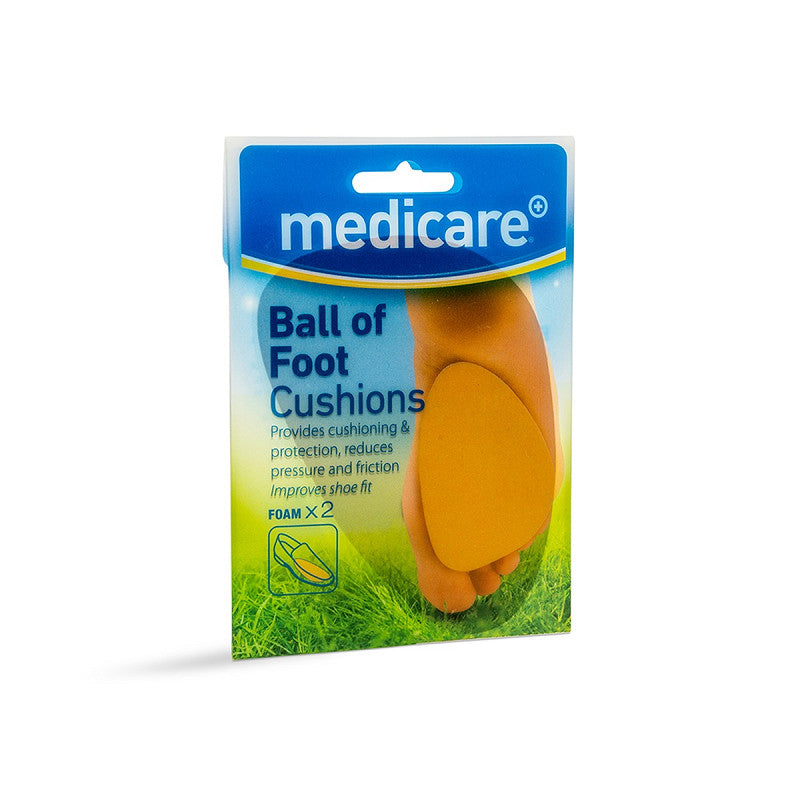 Medicare ball of foot gel cushions clear 2-pack – metatarsal pressure and burning relief