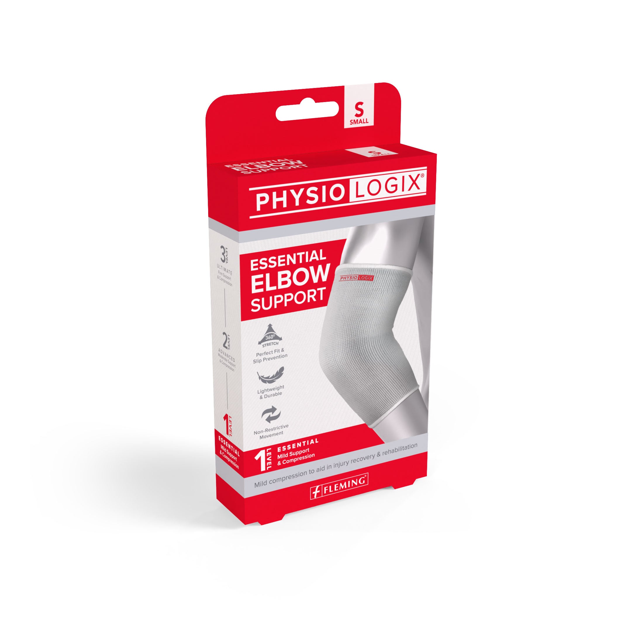 Physiologix Essential Elbow Support – lightweight breathable 360° compression sleeve