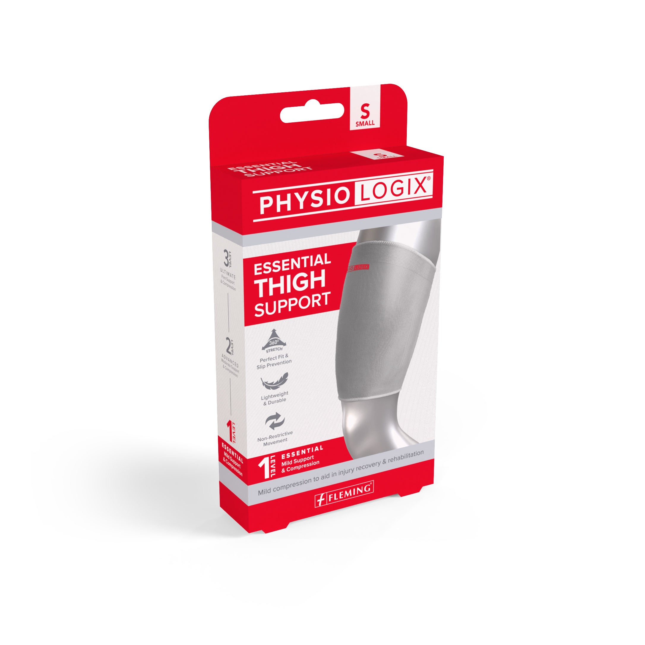 Physiologix Essential Thigh Support – lightweight 360° stretch compression sleeve