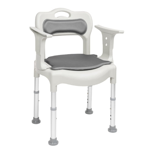 Movano chair with grey seat and backrest cushions
