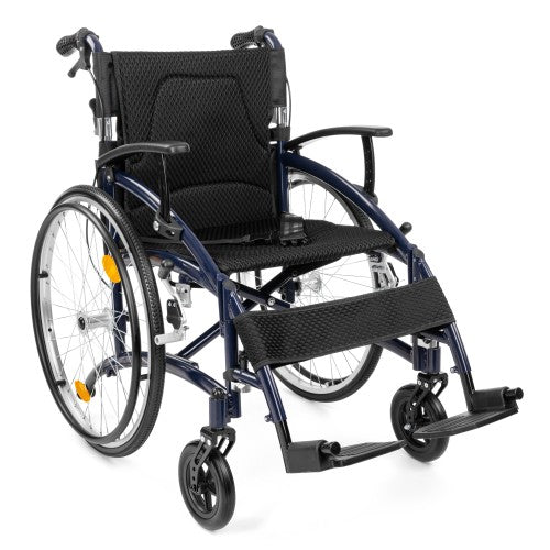 Exclusive-TIM Light Aluminium Wheelchair – Lightweight, Blue, Quick-Release Design