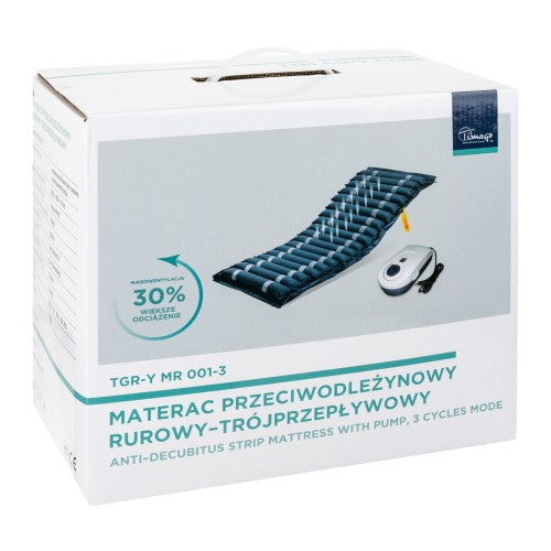 Anti-Decubitus Strip Mattress with Pump | 3-Cycle Alternating Pressure | 150 kg Capacity | TGR-Y MR 001-3