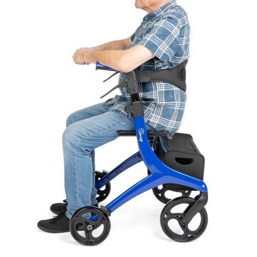 LORENZA Aluminium Rollator – Lightweight, Foldable Walking Support with Seat & Bag