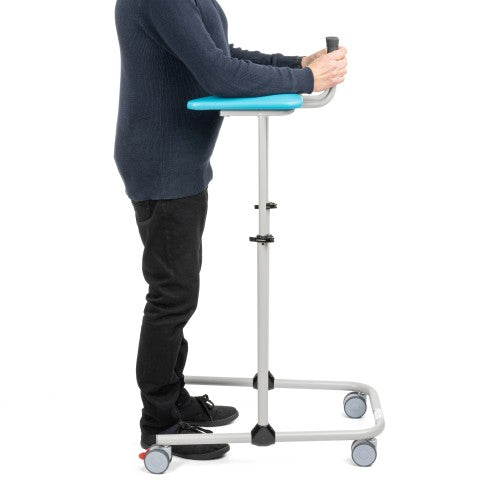 PAULA Forearm Support Walking Table – Adjustable, Foldable, Four-Wheel Walking Aid (Steel Frame)