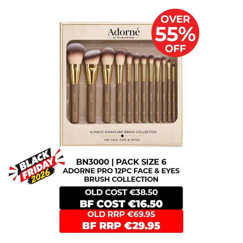Adorne by Tbn Pro Brush Collection 12-Piece Face & Eye Brushes – make-up tool