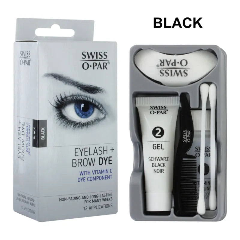Swiss O Par Eye Brow/Eyelash Tint Black X5 (Pack of 5)