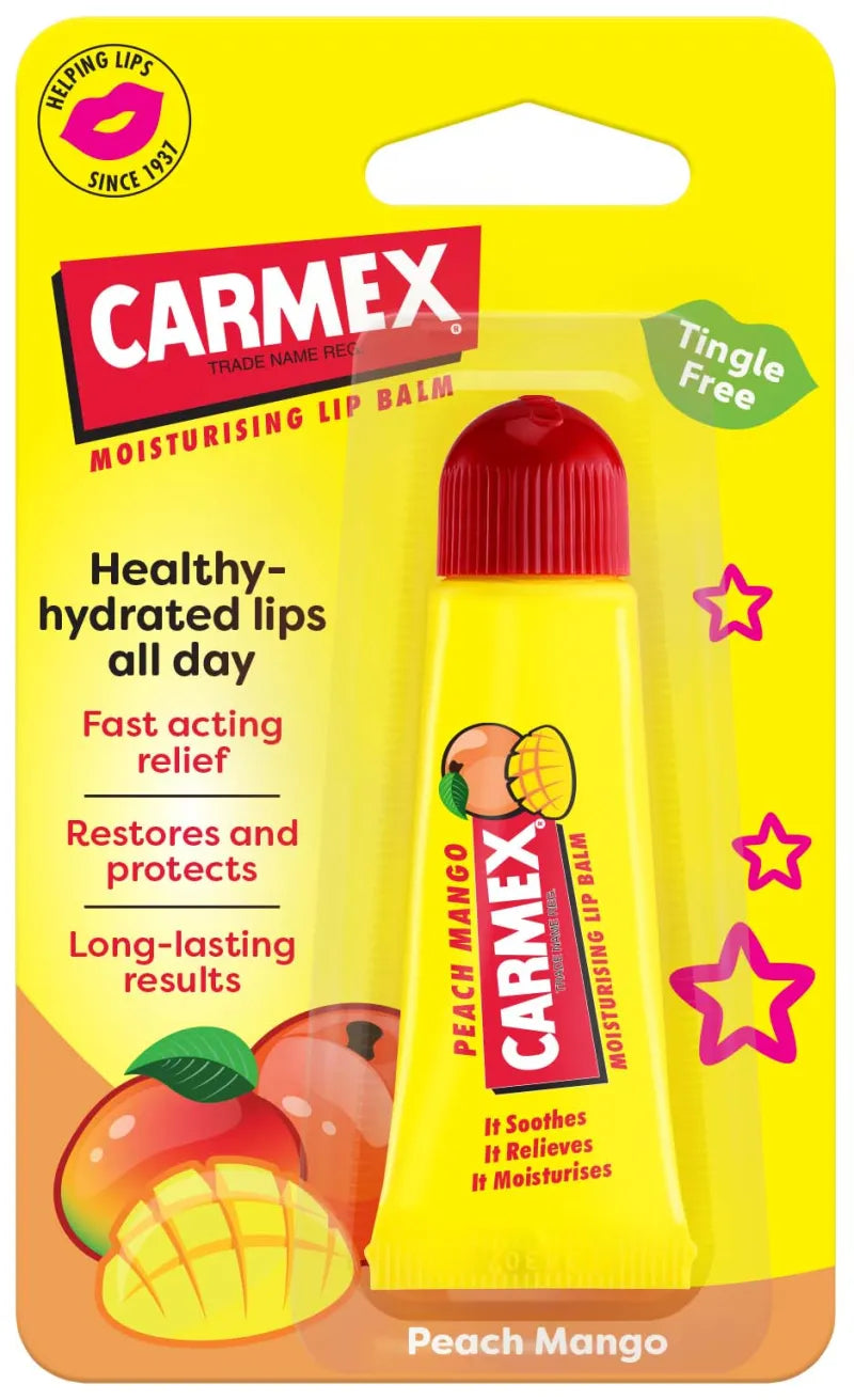 Carmex Lip Balm Peach & Mango (Pack of 12)