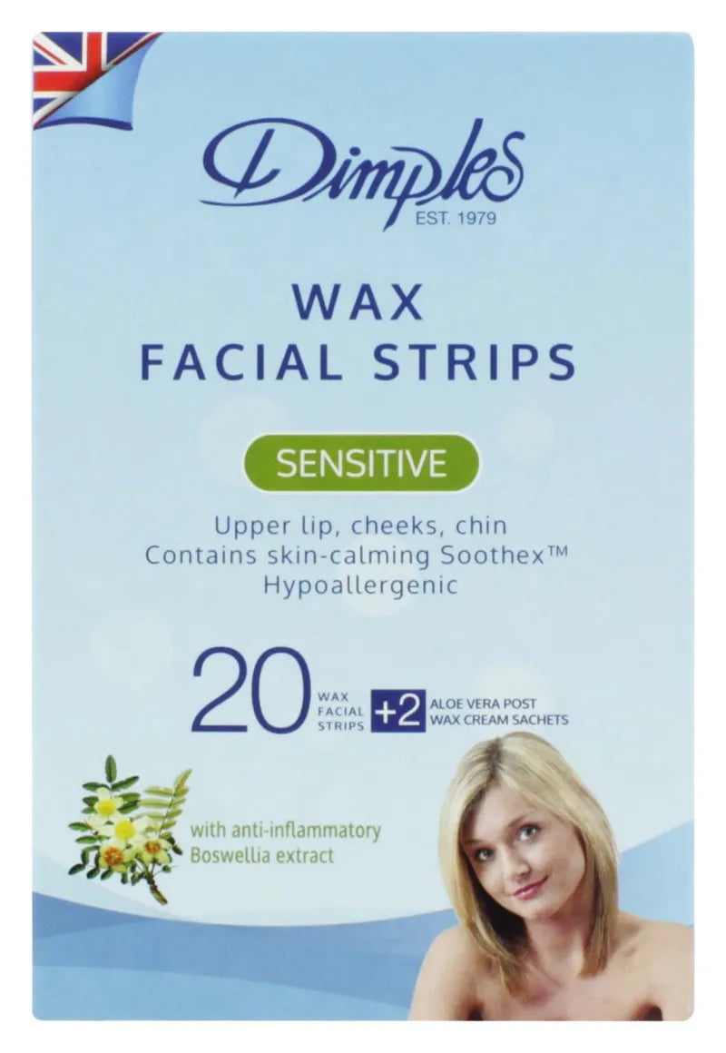 Dimples Facial Wax Strips W902 (Pack of 6)