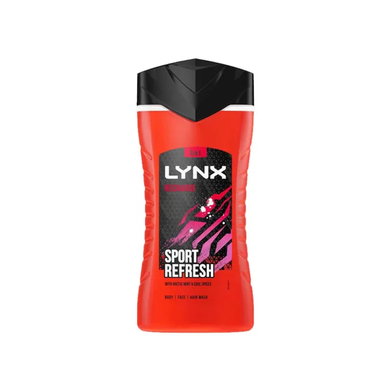 Lynx Recharge Sport S/Gel 225ML (Pack of 6)