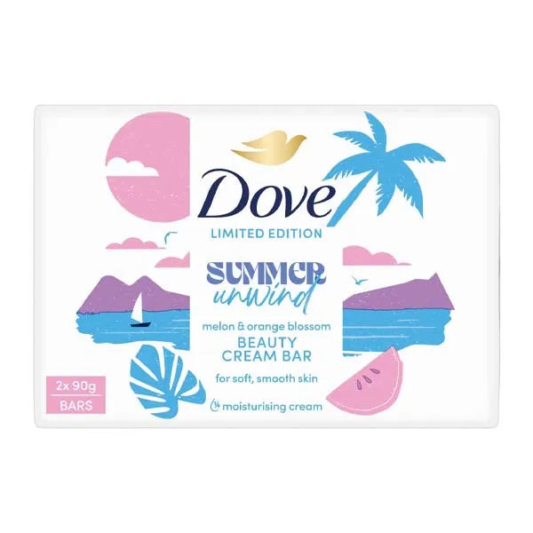 Dove Summer Unwind Soap Twin Pack 2X90G (Pack of 6)