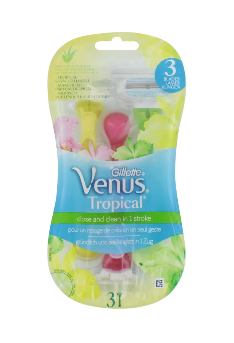 Gillette Venus 3 Tropical 3S Razors (Pack of 6)