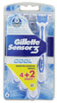 Gillette Blue 3 Cool Razors 6S (Pack of 6)