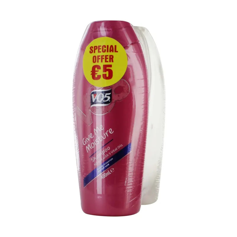 Vo5 Give Me Moisture 400ML S/Poo/Conditioner Twin PK (Pack of 6)