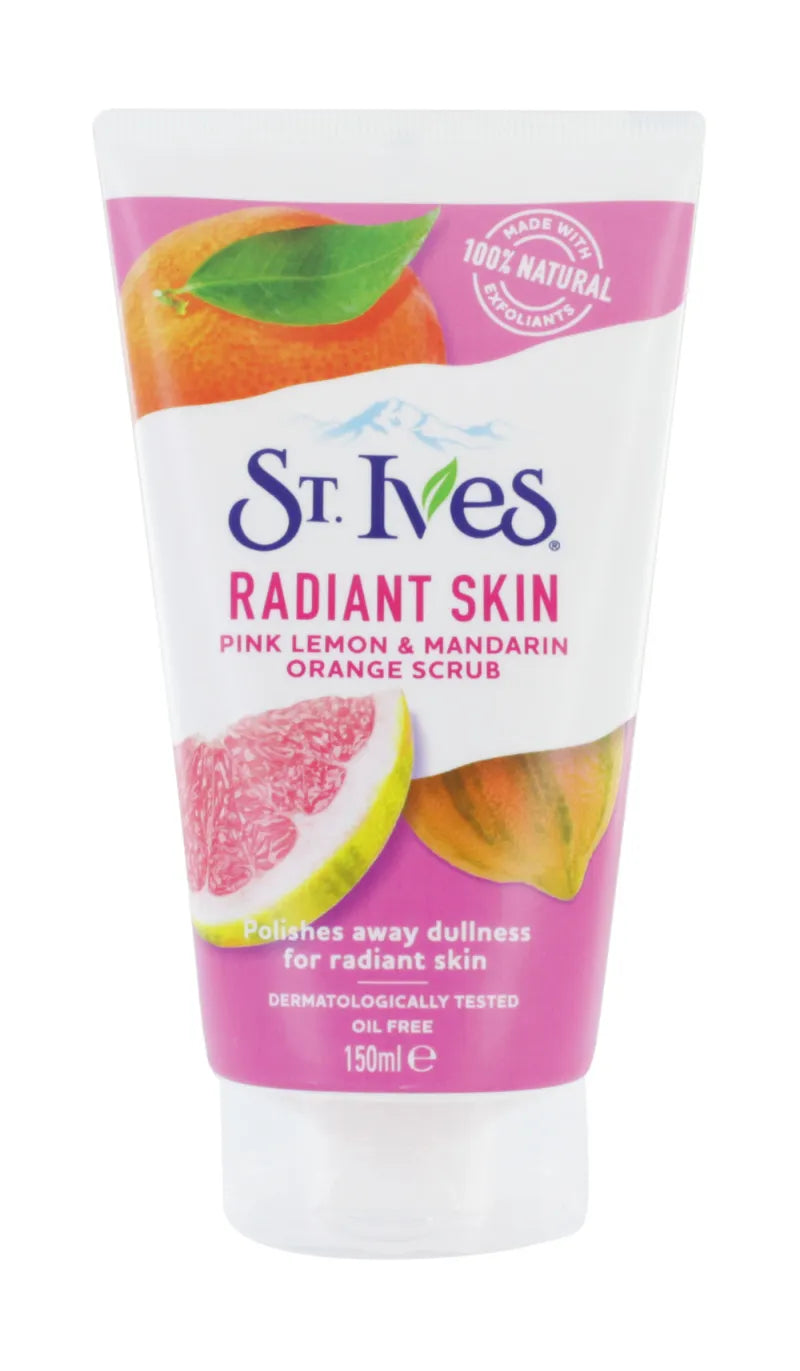St Ives Radiant Skin Pink Lemon Scrub 150ML (Pack of 6)