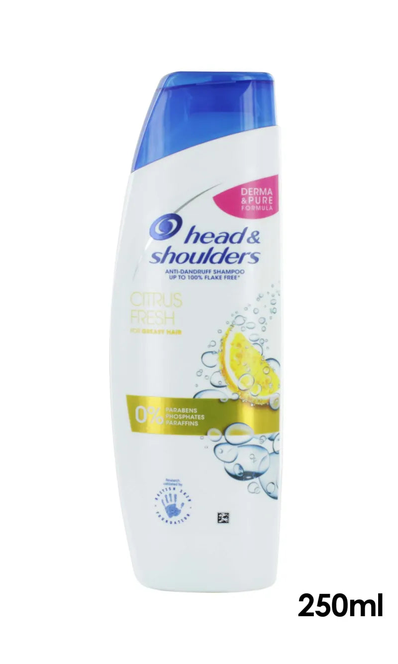 Head & Shoulders Citrus Fresh Shampoo 250ML (Pack of 6)